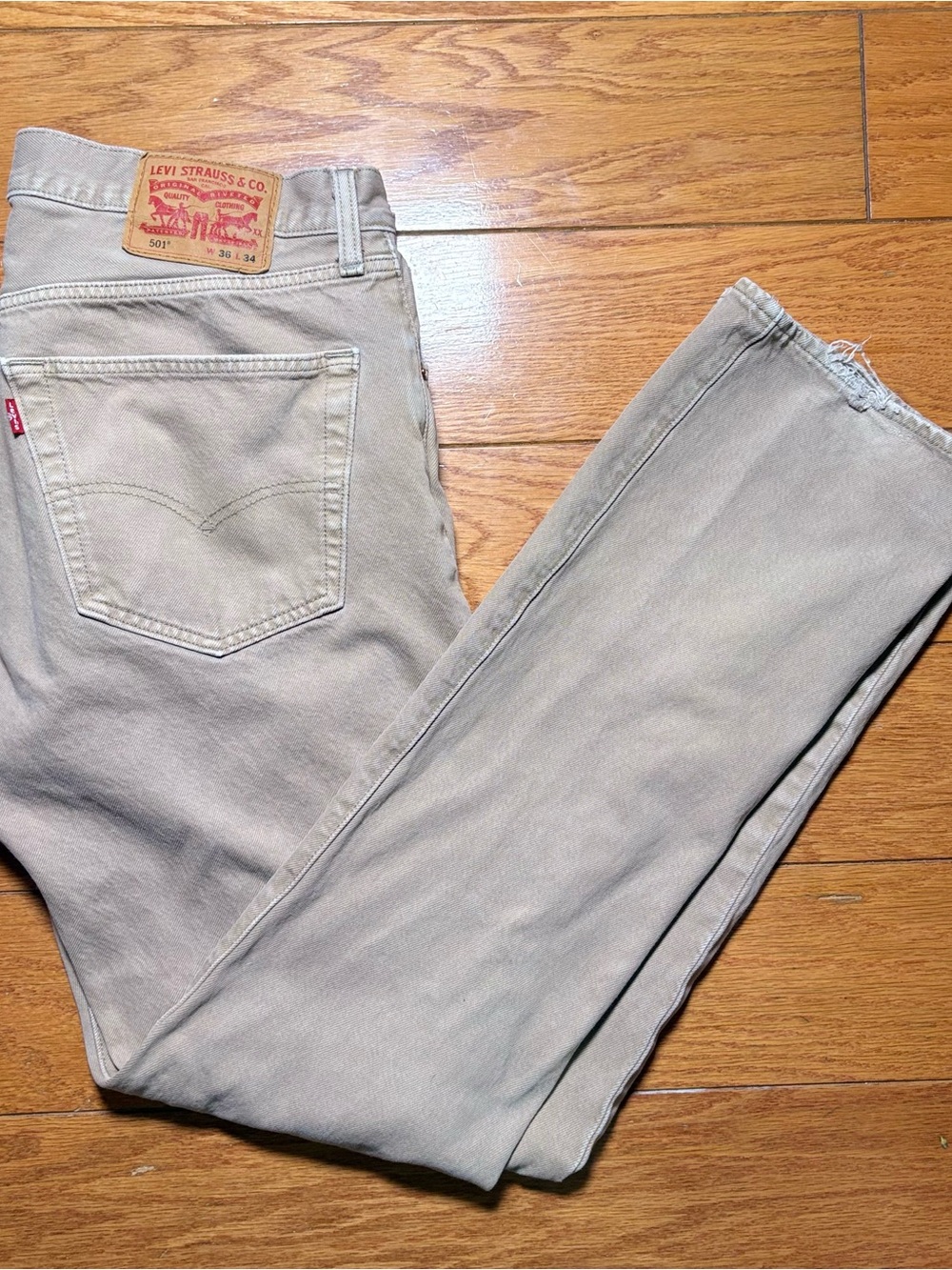 Levi's Men's Straight Jeans in Light Beige